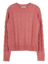 Women's Edifour Cable Cashmere Knit Top Peach - MAX MARA - BALAAN.