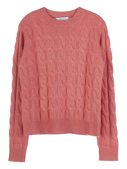 Women's Edipo Cable Cashmere Knit Top Peach - MAX MARA - BALAAN 2