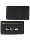 Logo Leather Card Wallet Black - BALENCIAGA - BALAAN 2