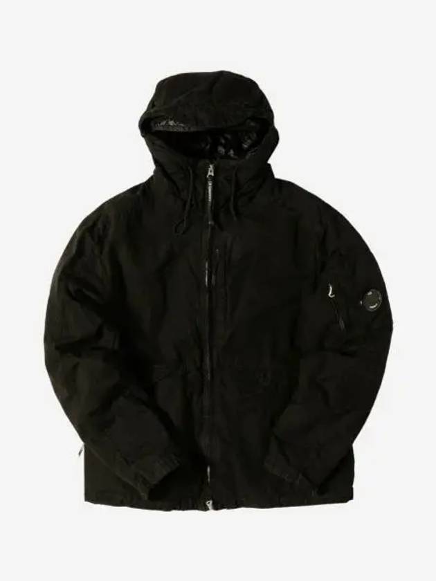 50 Fili Rubber Hooded Zip-Up Jacket Black - CP COMPANY - BALAAN 2