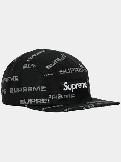 Reflective jacquard camp cap hat black FW24H18 - SUPREME - BALAAN 2