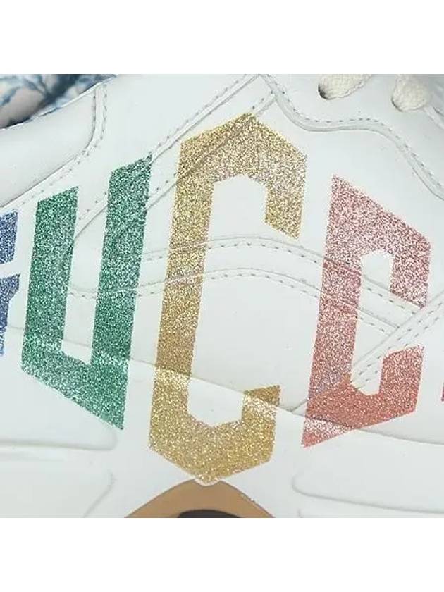 524990 Glitter logo printing rhyton sneakers No 225 - GUCCI - BALAAN 2