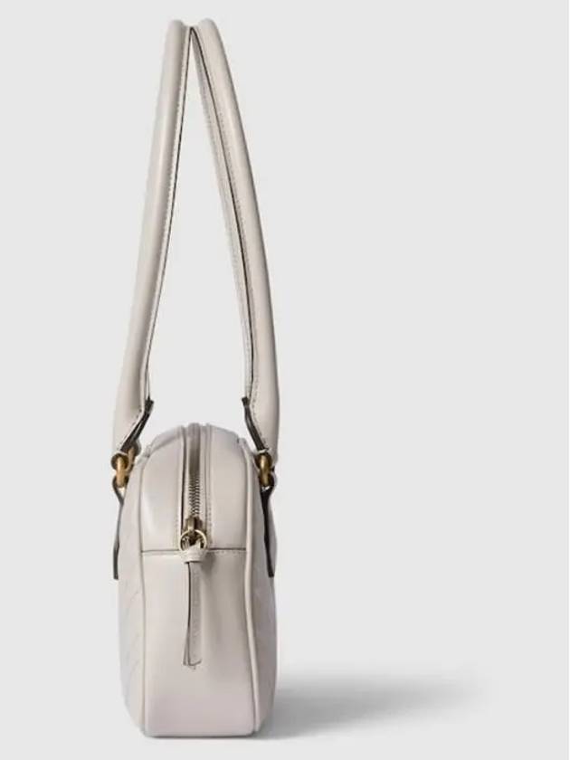 GG Marmont small top handle bag light gray leather 795199AABZB1712 - GUCCI - BALAAN 5