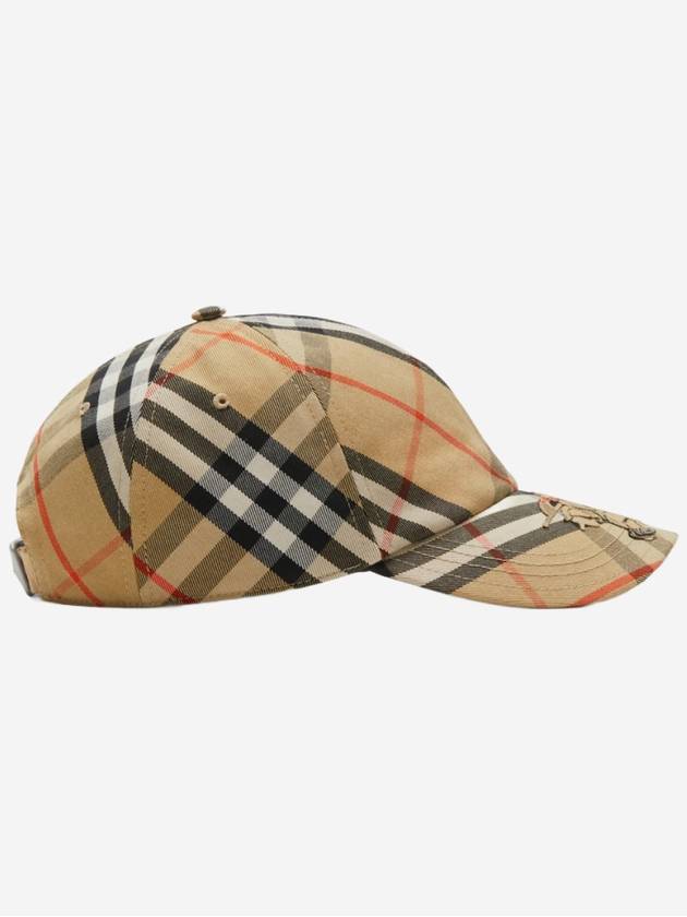 Vintage Check Base Ball Cap Beige - BURBERRY - BALAAN 3