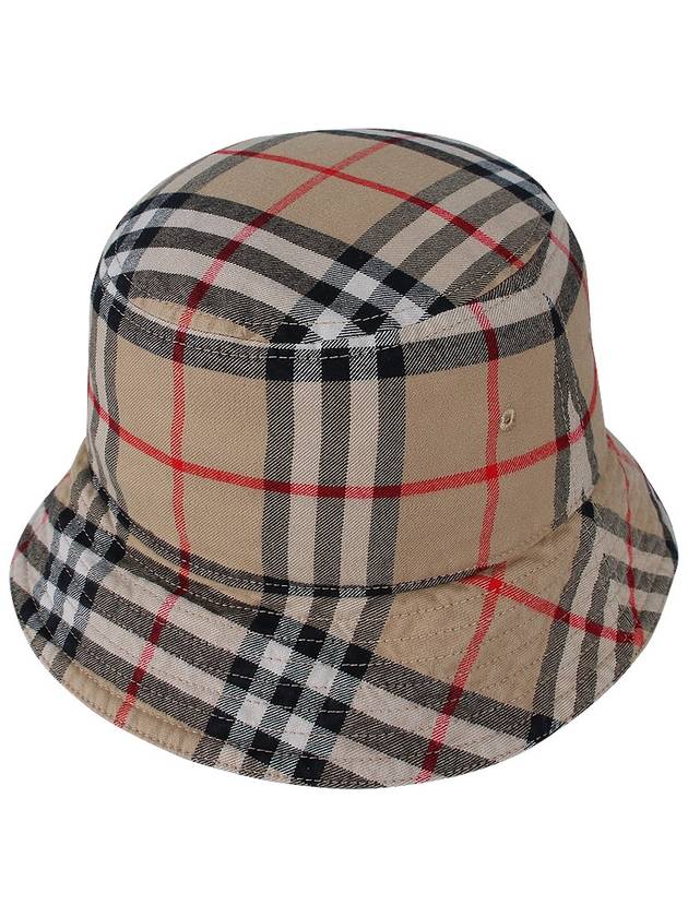 Check Cotton Bucket Hat Beige - BURBERRY - BALAAN 8