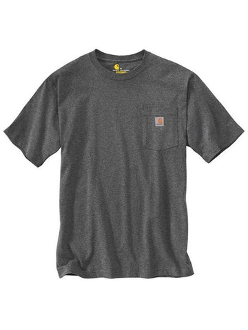 Loose fit heavyweight pocket short sleeve t shirt carbon header - CARHARTT - BALAAN 1