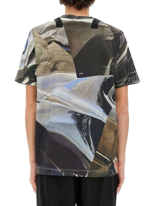 Short Sleeve T-Shirt O01HM512 1XF SILVER CAR PRINT - HELMUT LANG - BALAAN 4