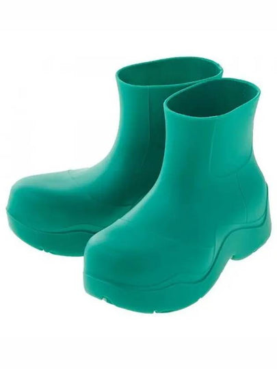 Puddle Rubber Ankle Rain Boots Acid Turquoise - BOTTEGA VENETA - BALAAN 2