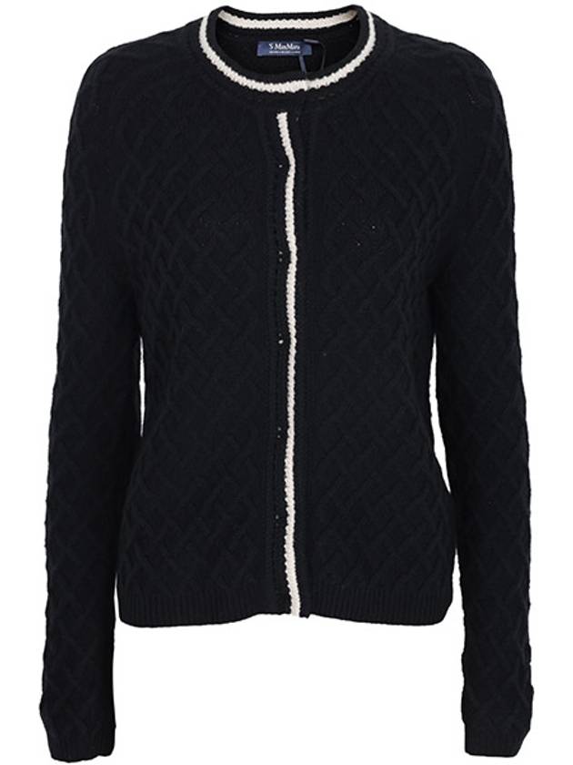 Black Barbiera Wool Cashmere Cardigan BAVIERA 015 00330 - MAX MARA - BALAAN 1