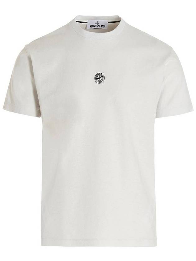 Solar Eclipse Print Short Sleeve T-Shirt Ice - STONE ISLAND - BALAAN 4