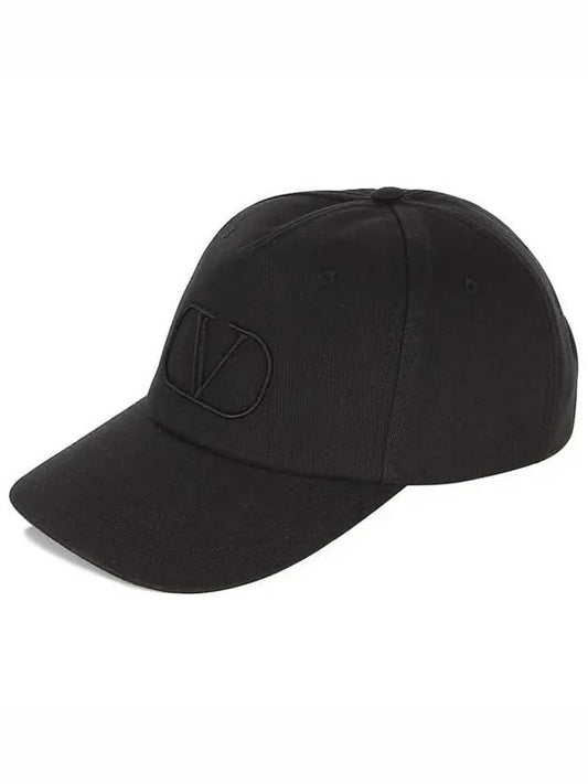 Logo Embroidered Ball Cap Black - VALENTINO - BALAAN 2