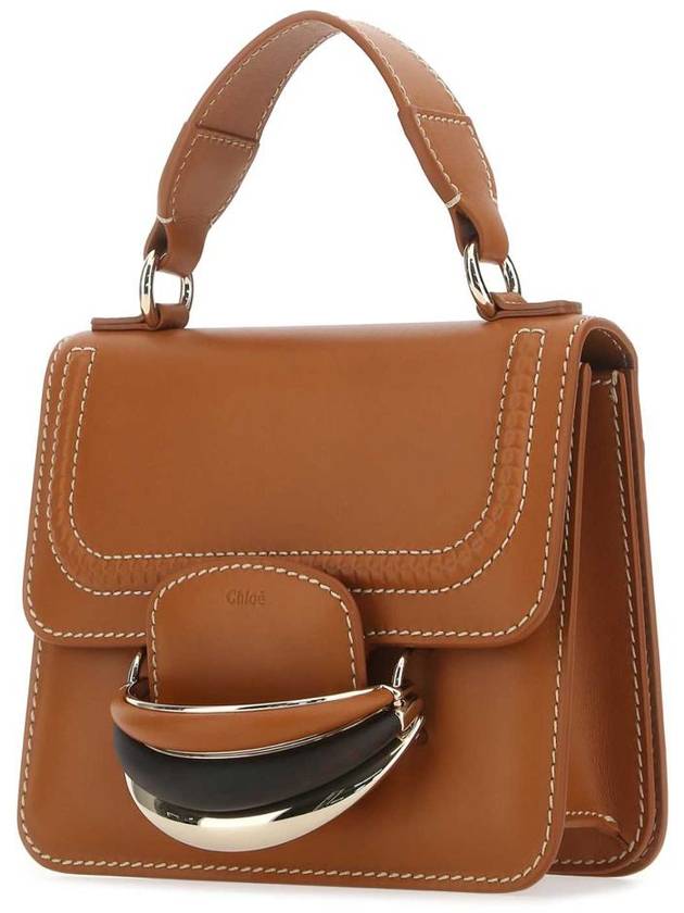 Kattie Small Leather Tote Bag Brown - CHLOE - BALAAN 3