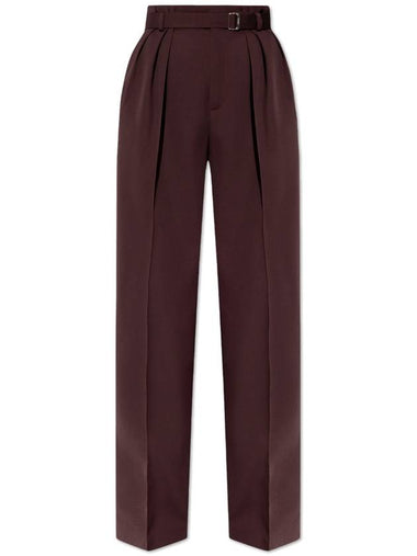 Lanvin Wool Trousers, Women's, Burgundy - LANVIN - BALAAN 1