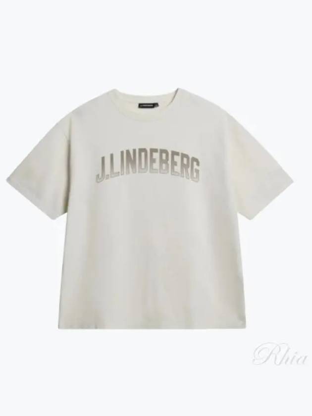 Tjorn Boxy Printed Short Sleeve T-Shirt Cloud White - J.LINDEBERG - BALAAN 2