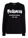 Graffiti Logo Sweatshirt Black - ALEXANDER MCQUEEN - BALAAN 2