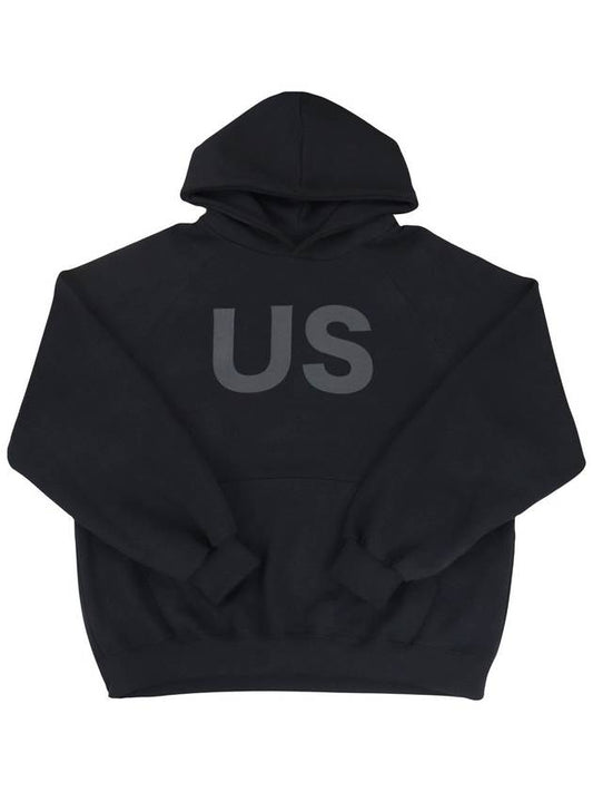 US Unisex Overfit Cotton Hoodie Black - MIYHOO - BALAAN 2