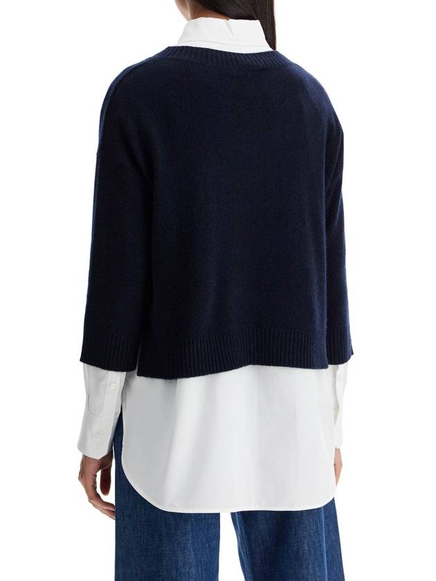 LEVA oversized cashmere knit top navy - WEEKEND MAX MARA - BALAAN 4