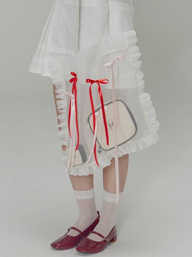 Organza ribbon detail shirring bag_White - OPENING SUNSHINE - BALAAN 3