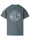 Stamp Two Print Short Sleeve T-Shirt Grey - STONE ISLAND - BALAAN 3