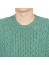 Crew Neck Lambswool Knit Top Green - DRUMOHR - BALAAN 7