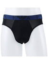 Men's Triangle Cotton Briefs 3 Pack Black - EMPORIO ARMANI - BALAAN 3