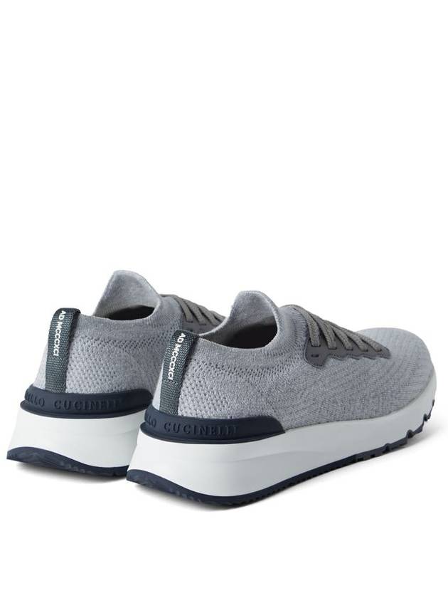 Knit Running Sneakers Grey - BRUNELLO CUCINELLI - BALAAN 4