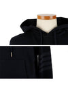 Classic Loopback 4-Bar Cotton Hoodie Navy - THOM BROWNE - BALAAN 5