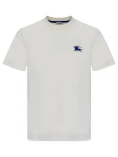 EKD Embroidery Cotton Short Sleeve T-Shirt White - BURBERRY - BALAAN 2