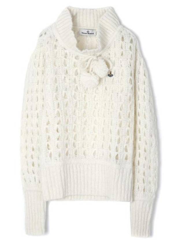 Lacework Jumper Knit Top Cream - VIVIENNE WESTWOOD - BALAAN 4