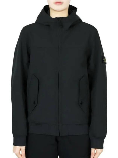 Stone Kids Waffen Light Soft Shell Hooded Zip Up Jacket Black K1S16 4100002S0A22 V0029 14A Adult Wearable - STONE ISLAND - BALAAN 2