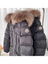 Boedic Logo Patch Fox Fur Down Long Padding Black - MONCLER - BALAAN 3