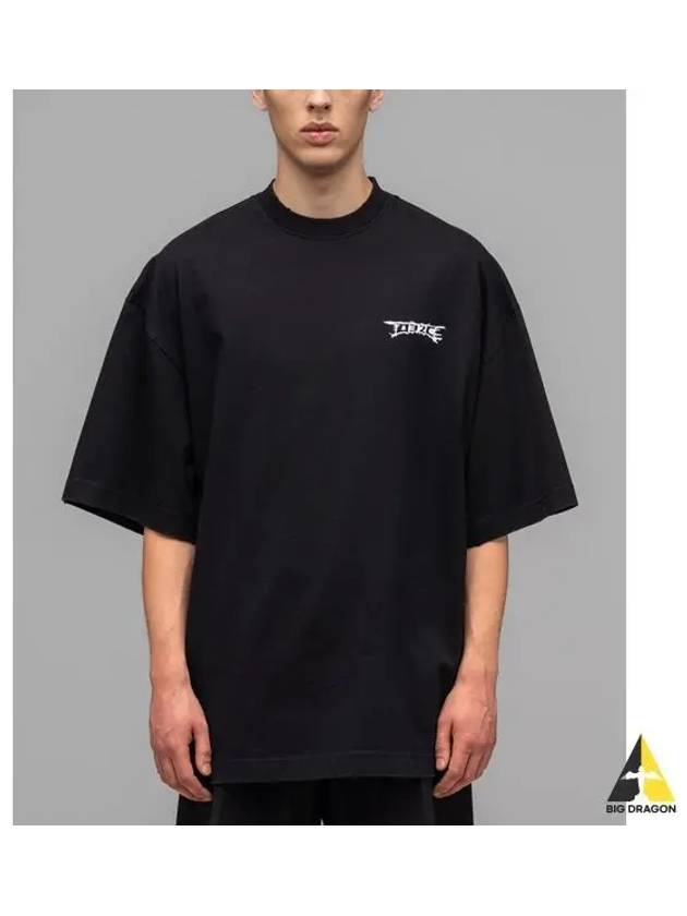 M NERVE SHATTER OVERSIZED T SHIRT WASHED BLACK - 032C - BALAAN 1