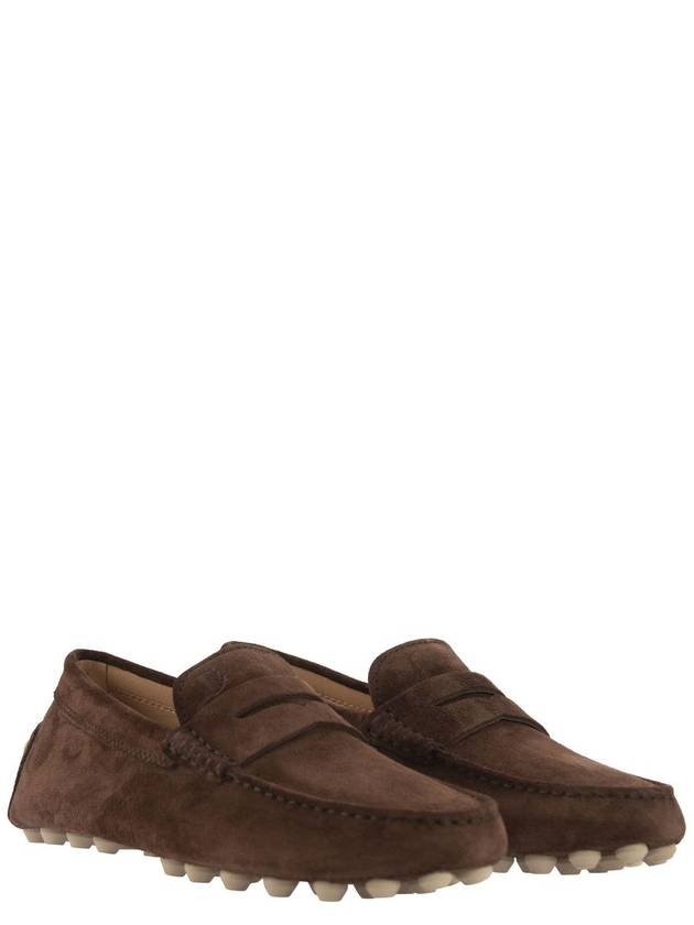 Gommino Bubble Suede Driving Shoes Brown - TOD'S - BALAAN 5