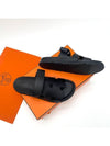 Hermes Chypre H Logo Calfskin Sandals Black - HERMES - BALAAN 4