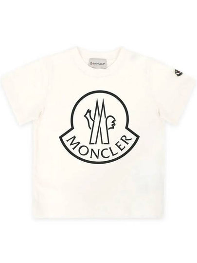 Kids Lettering Logo Patch Short Sleeve Ivory 8C00005 83907 034 - MONCLER - BALAAN 2