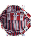 Wash Striped Small Tool Canvas Tote Bag Red - THOM BROWNE - BALAAN 11