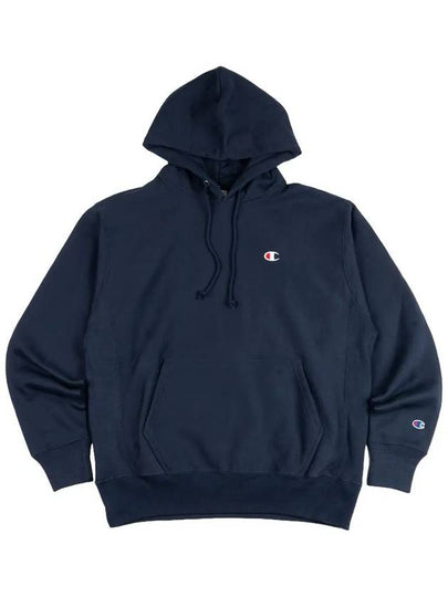 Reverse Weave C Small Logo Men s Hoodie Navy GF68 Y06145 NYC - CHAMPION - BALAAN 2