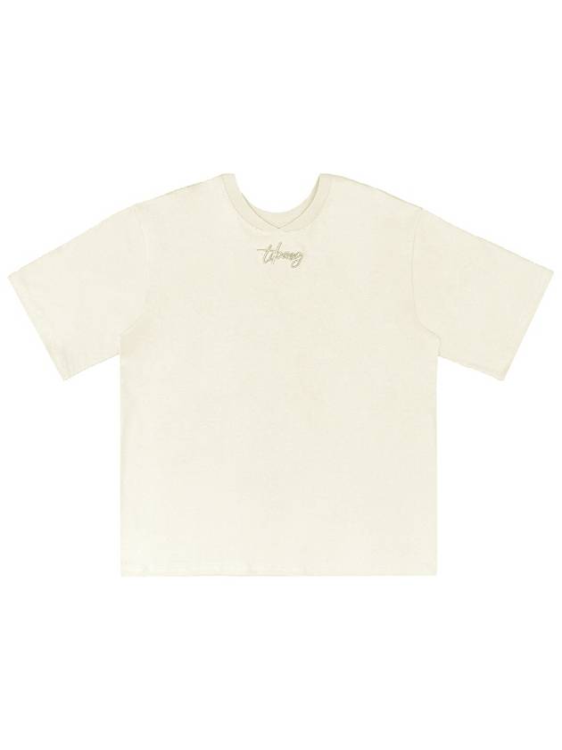 Garden emboss short sleeve t shirt ivory - TIBAEG - BALAAN 3