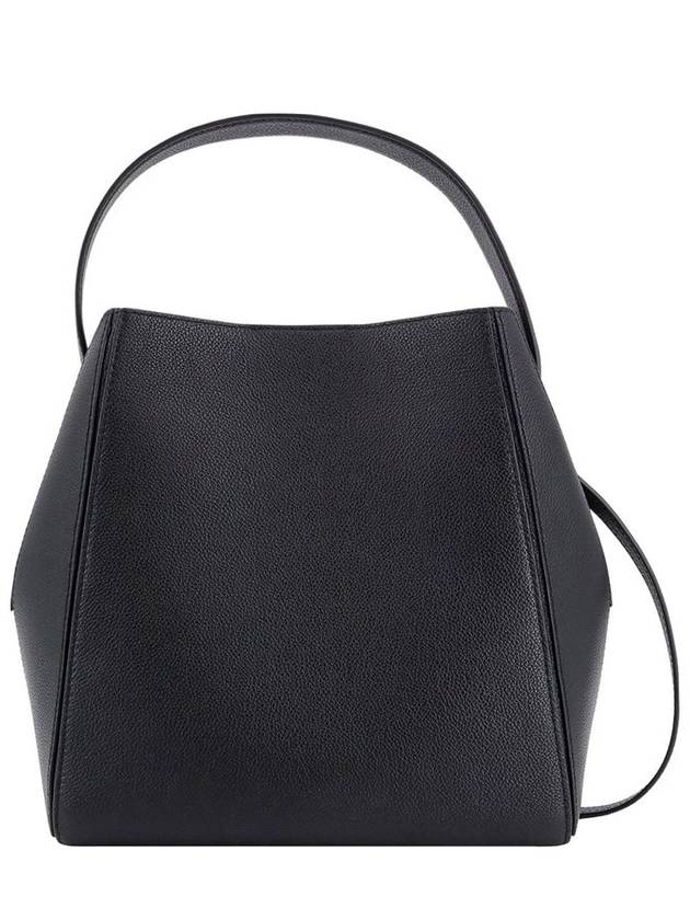 Logo Leather Bucket Bag Black - TORY BURCH - BALAAN 3