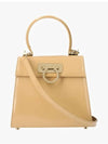 Iconic Top Handle Small Tote Bag Camel - SALVATORE FERRAGAMO - BALAAN 4