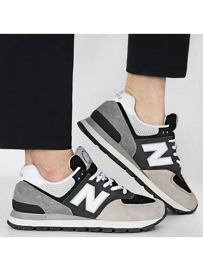 574 Rugged Low Top Sneakers Black Grey - NEW BALANCE - BALAAN 2