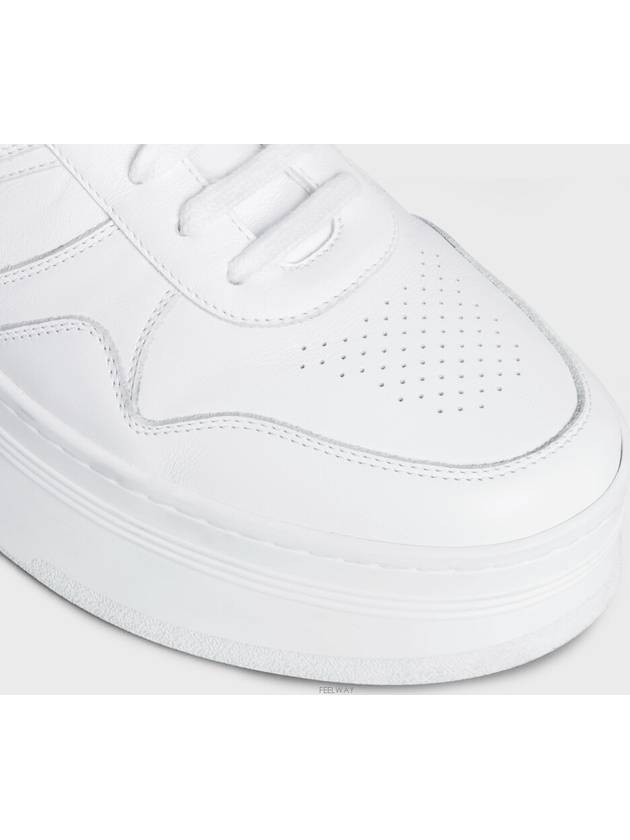 Wedge Outsole Block Low Top Sneakers Optic White - CELINE - BALAAN 5