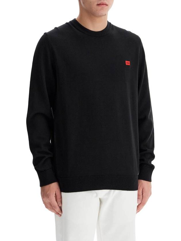 Cotton Red Logo Label Knit Top Black - HUGO BOSS - BALAAN 3