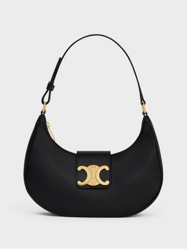 Ava Triomphe Smooth Calfskin Shoulder Bag Black - CELINE - BALAAN 2