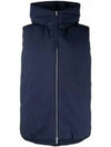 Zipper Hooded Oversized Down Vest Navy - JIL SANDER - BALAAN 2