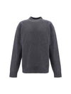 Crewneck Wool Knit Top Ash Grey - JIL SANDER - BALAAN 1