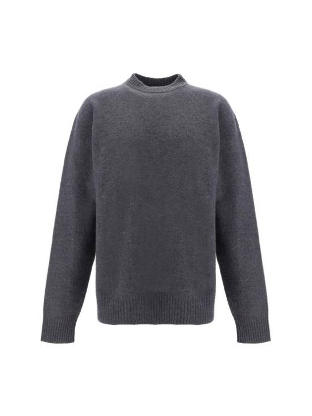 Crewneck Wool Knit Top Ash Grey - JIL SANDER - BALAAN 1