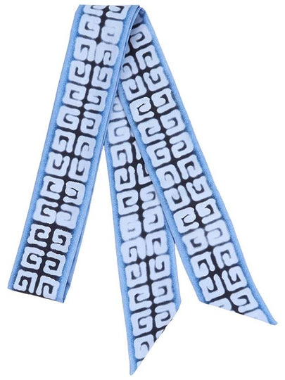 4G Tag Print Silk Scarf Blue - GIVENCHY - BALAAN 2