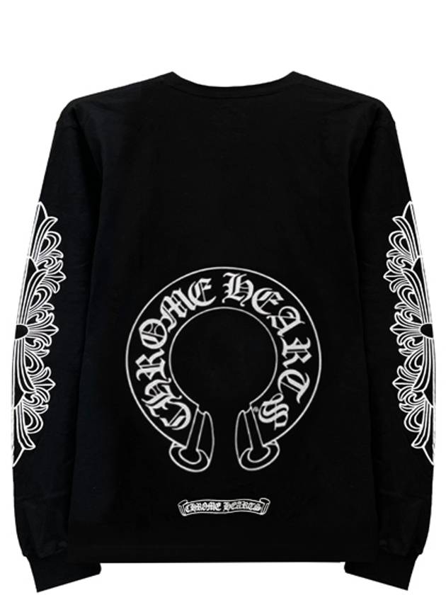 Horseshoe Logo Long Sleeve T Shirt Black - CHROME HEARTS - BALAAN 2