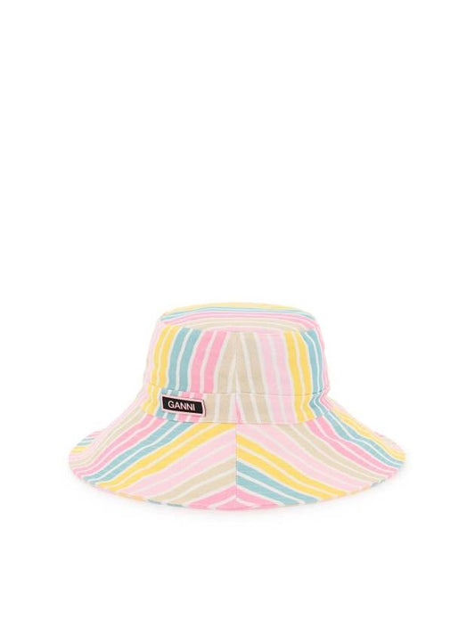 Striped Bucket Hat - GANNI - BALAAN 1